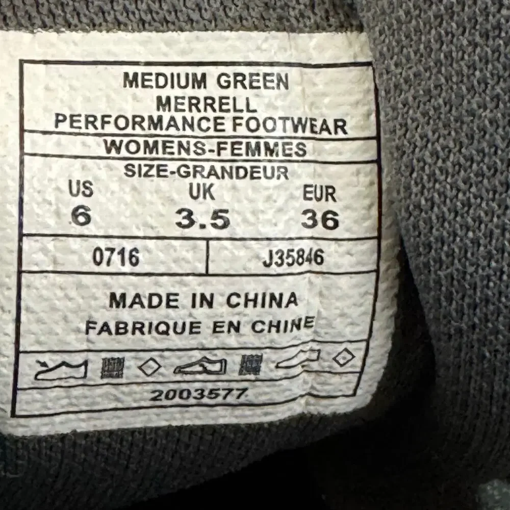 Merrell Vapor Glove 2 Women’s 6 Barefoot Minimalist Running Shoes Green Vibram